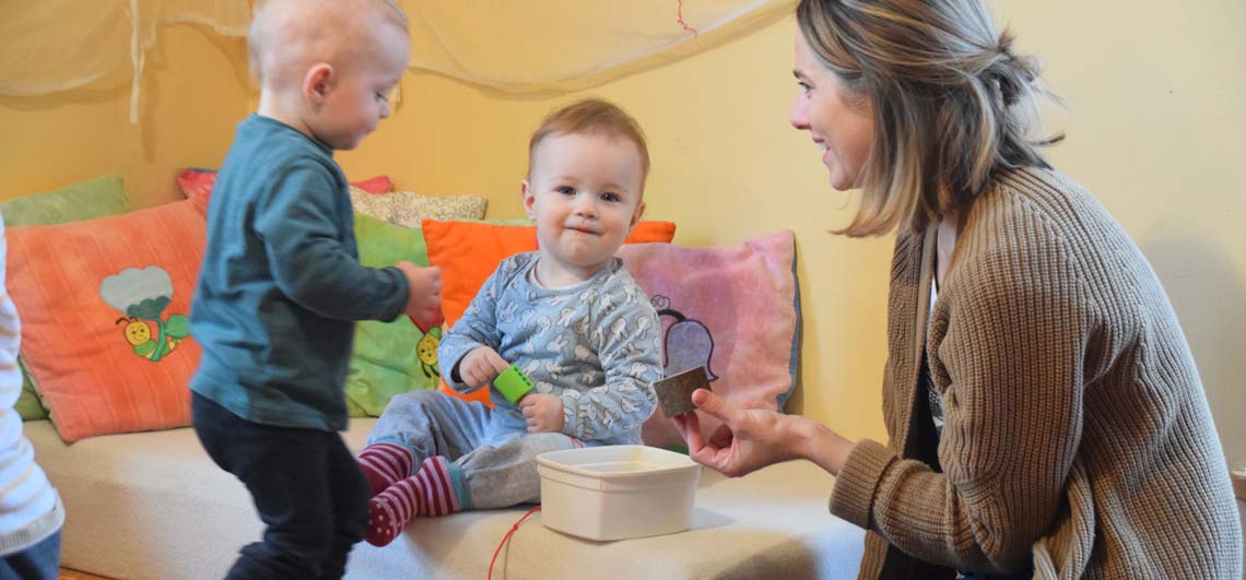 Sanfte Eingewöhnung mit Mama oder Papa